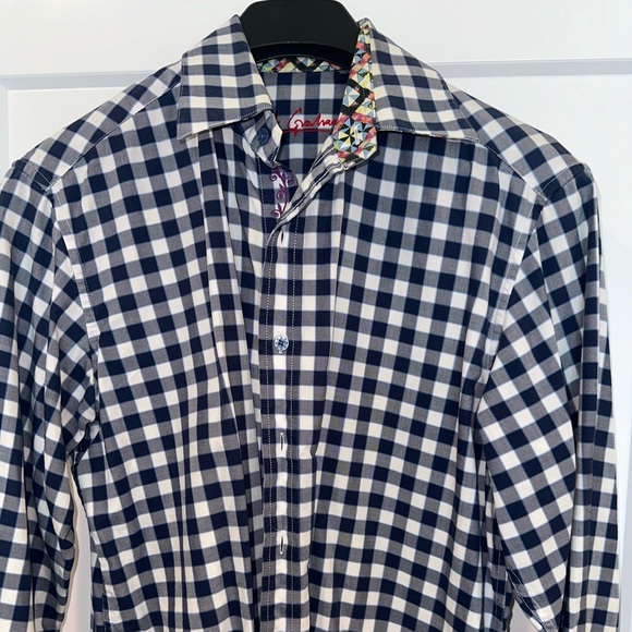 Robert Graham men’s dress shirt. Size medium. Like new. Only worn a few times. - Picture 1 of 4